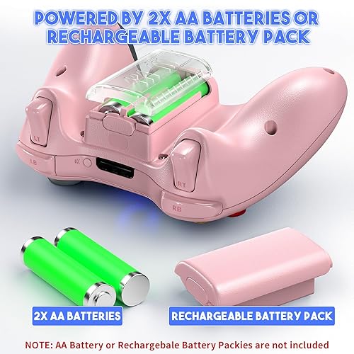 Miniatura 6 de Gamrombo 2 Pack Replacement for Xbox 360 Controller, Wireless Controllers Gamepad Upgraded Joystick Compatible with 360 & Slim, Windows 11/10/8/7 PC