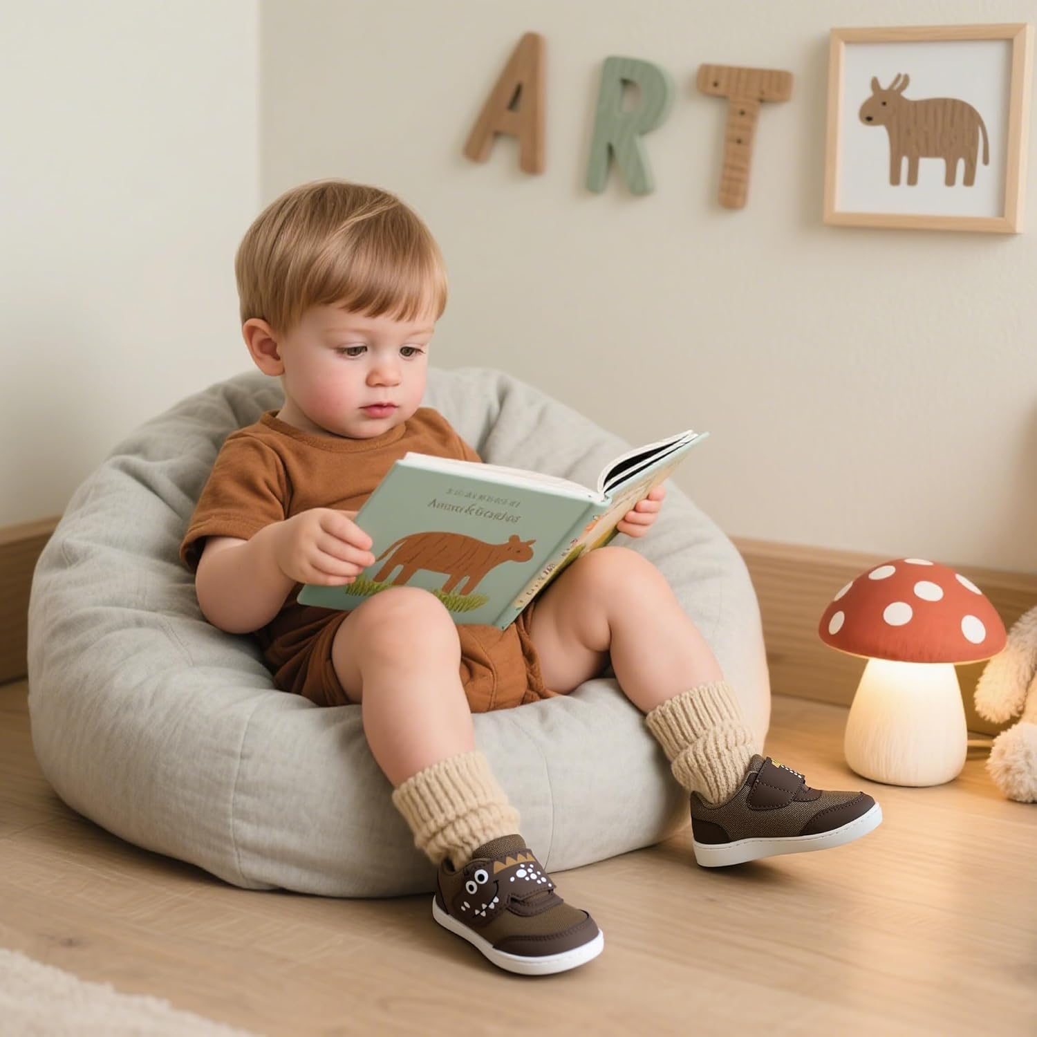 SKYWHEEL Toddler Boys Shoes Wide Barefoot Casual Walking Running Shoe for Toddlers Tennis Slip-On Cartoon Sneakers for Little Kids Comfortable Durable - Image 2