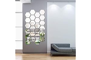 Shappy Peel and Stick Wall Mirror: Hexagon Honeycomb