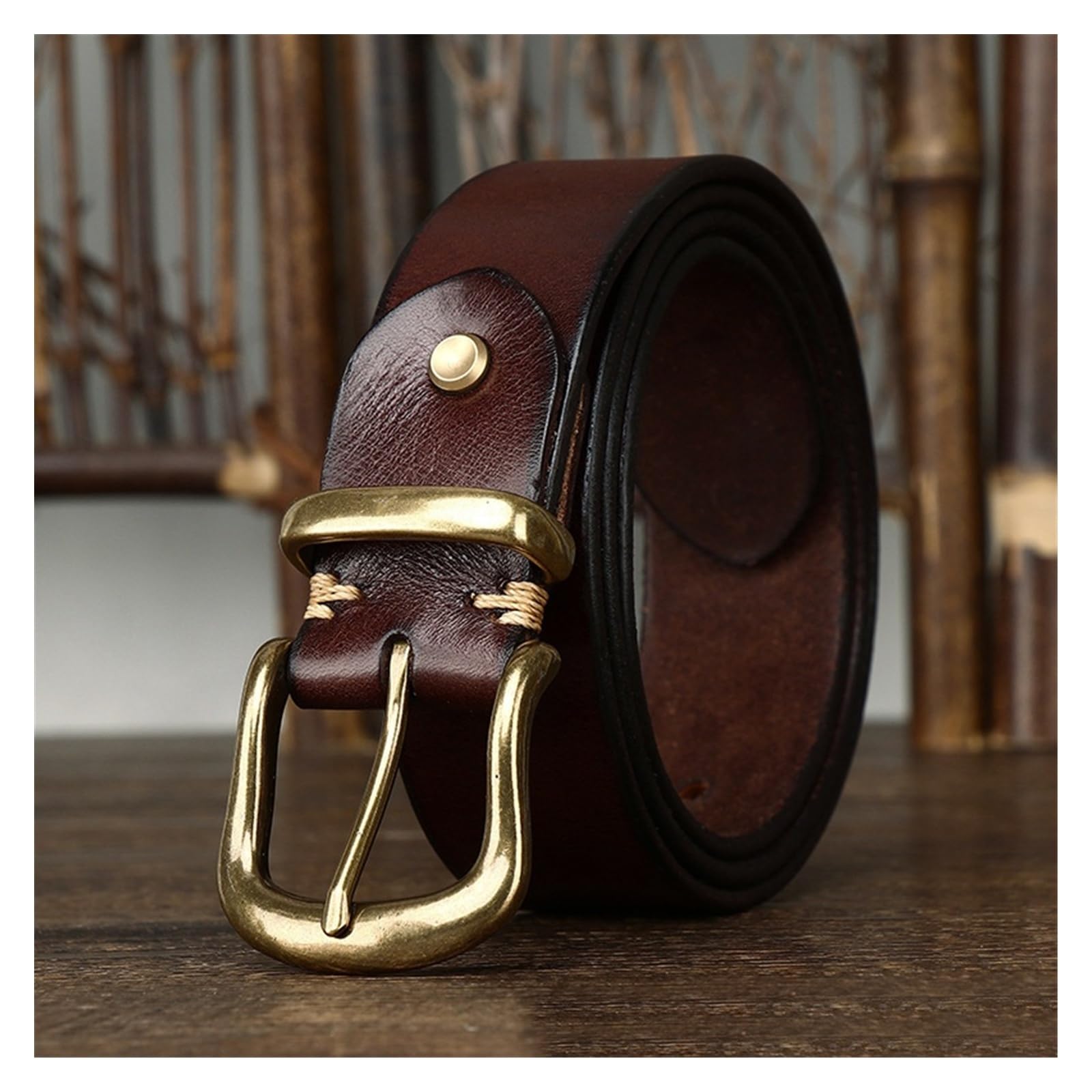 Cowhide Genuine Leather Belt! Western Genuine Leather Belt Full Grain Handmade Men main image 2