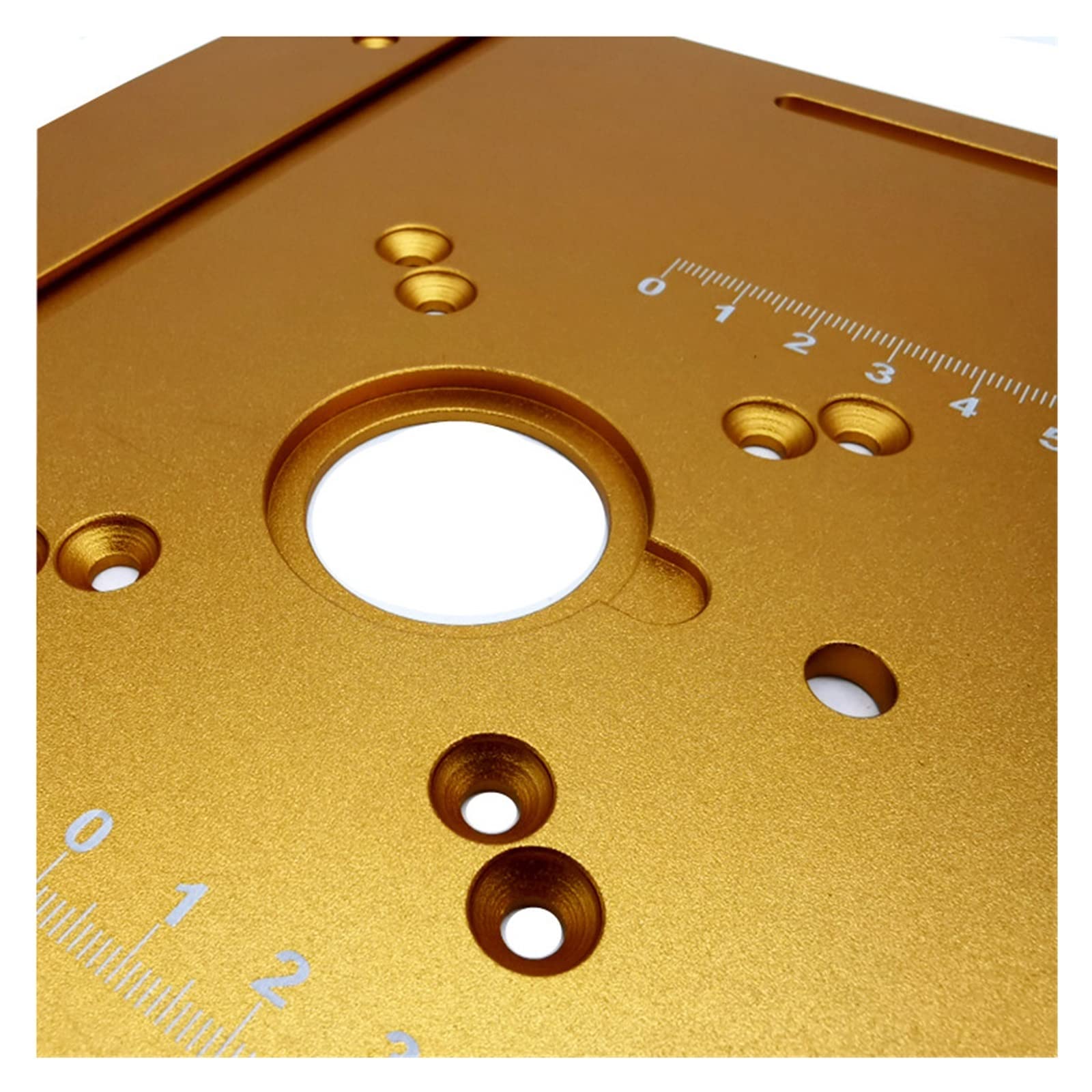 Placa de inserción de mesa de enrutador for bancos de carpintería sierra de mesa con guía de calibre de inglete soportes deslizantes de cerca de perfil de aluminio(Aluminum Plate B)