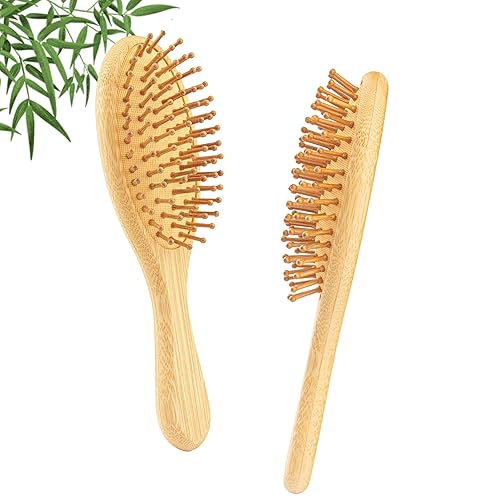 YUNAI Bamboo Paddle Wooden Hair Brush – Natural Bamboo Air