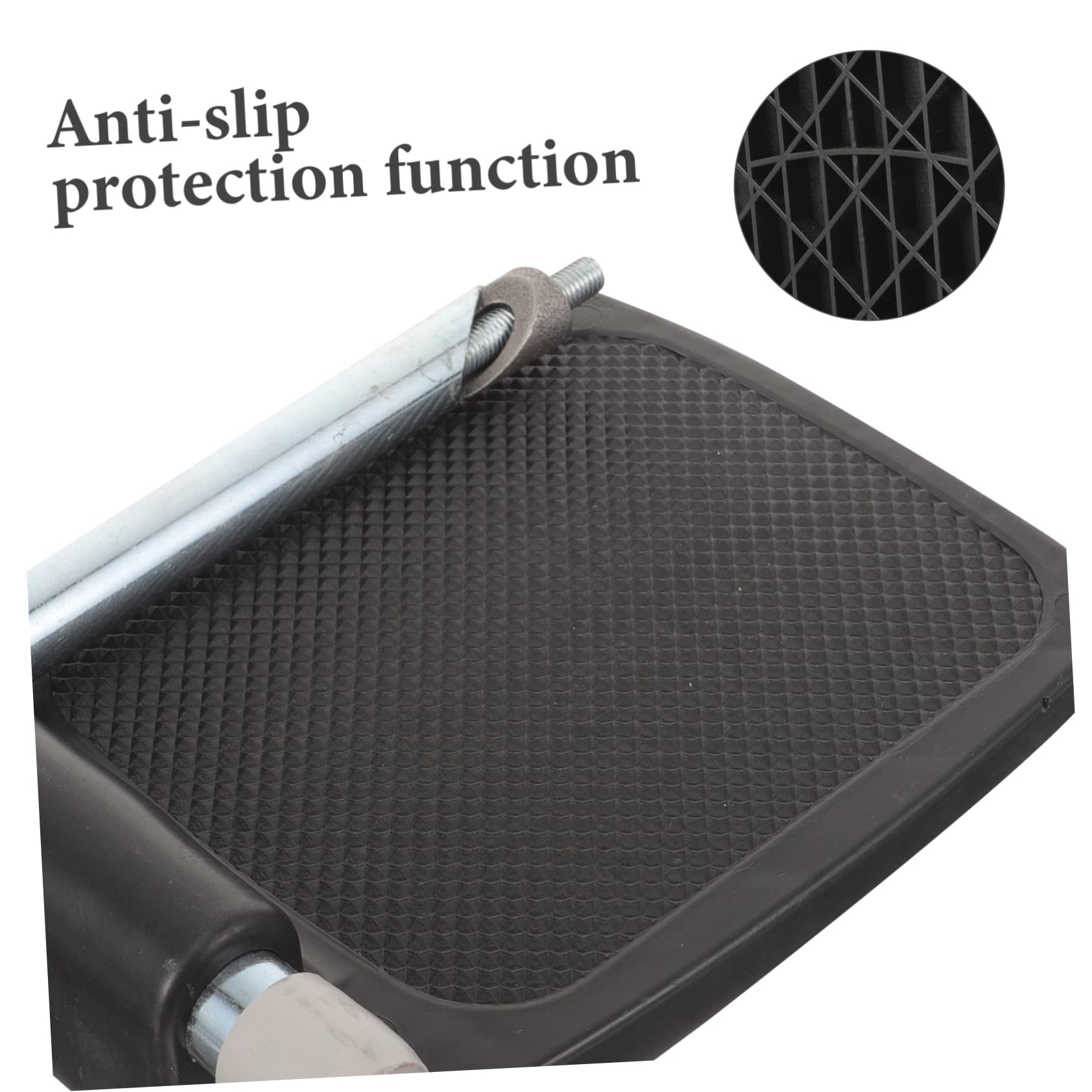 Pedal de Silla de Ruedas con Poste, 1 Par, Plástico Negro | Reposapiés Elevable, Protección Antideslizante, Repuesto para Usuarios de Silla de Ruedas Color Aleatorio