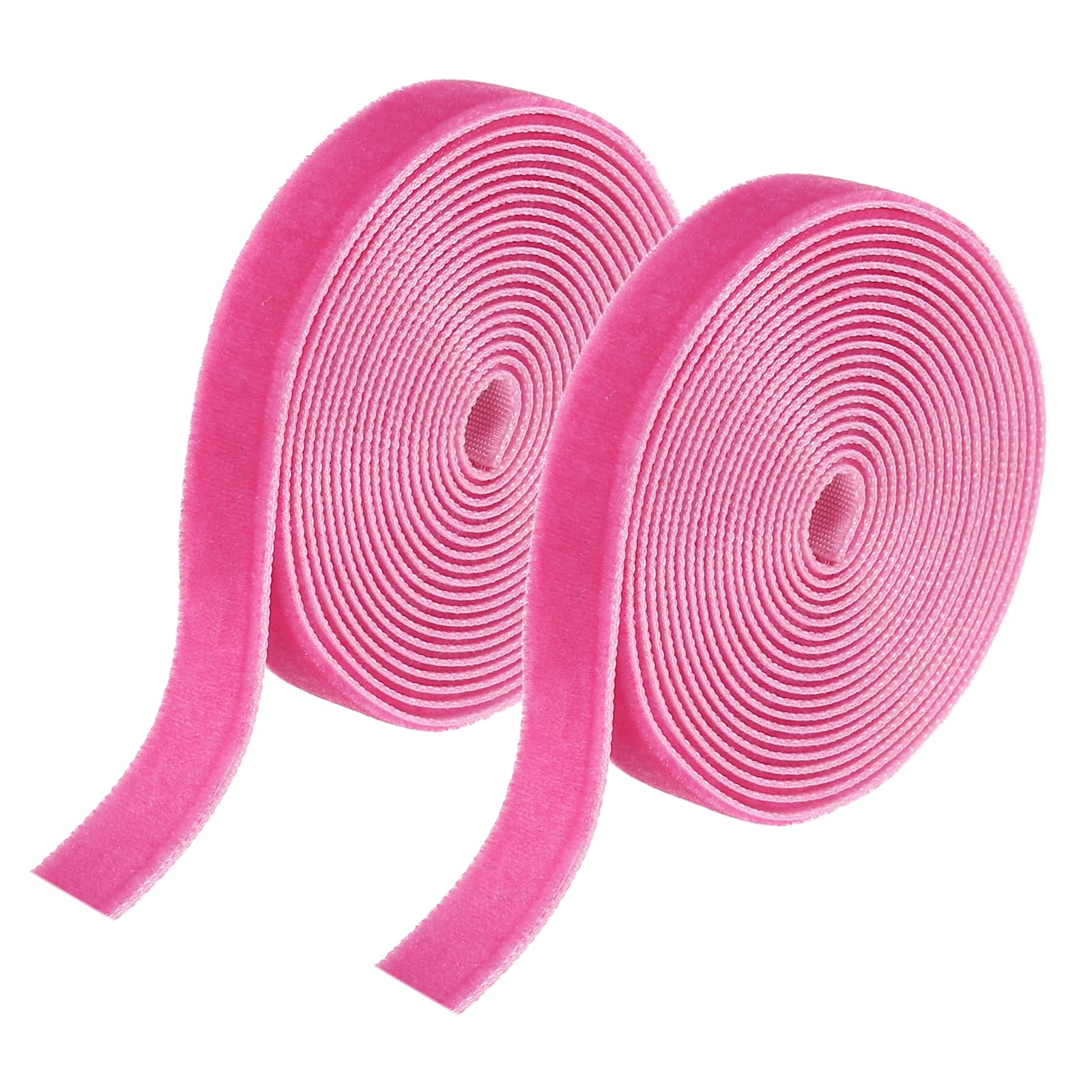 sourcing map Velvet Ribbon 1cm x 3.6m Single Face Spool Deep Pink