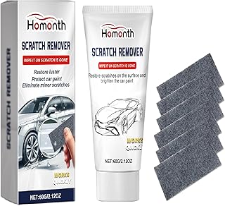 Homonth Car Scratch Remover with Polishing Pad, Professional Paint Restoration Kit, 2.12oz Surface Repair Cream for Minor Scratches and Scuffs