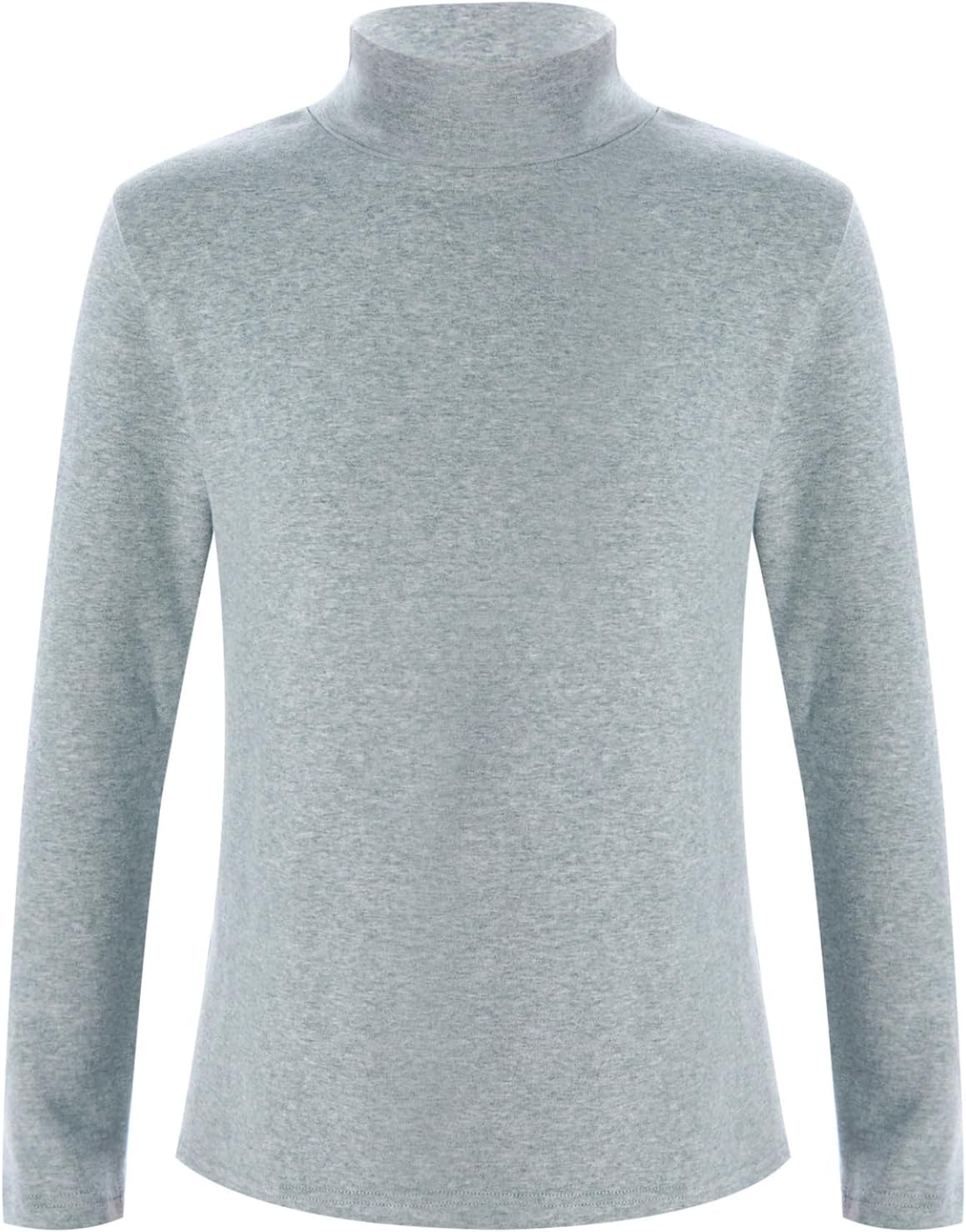 Kids Boys Girls Turtleneck Thermal Tops Underwear Long Sleeve Tees Soft Cotton Winter Warm T-Shirt