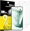 NEW'C 3 Pack Designed for Samsung Galaxy S22+ / S22 Plus, Screen Protector Tempered Glass, Case Friendly Scratch Resistant,Bubble-Free, Ultra Resistant