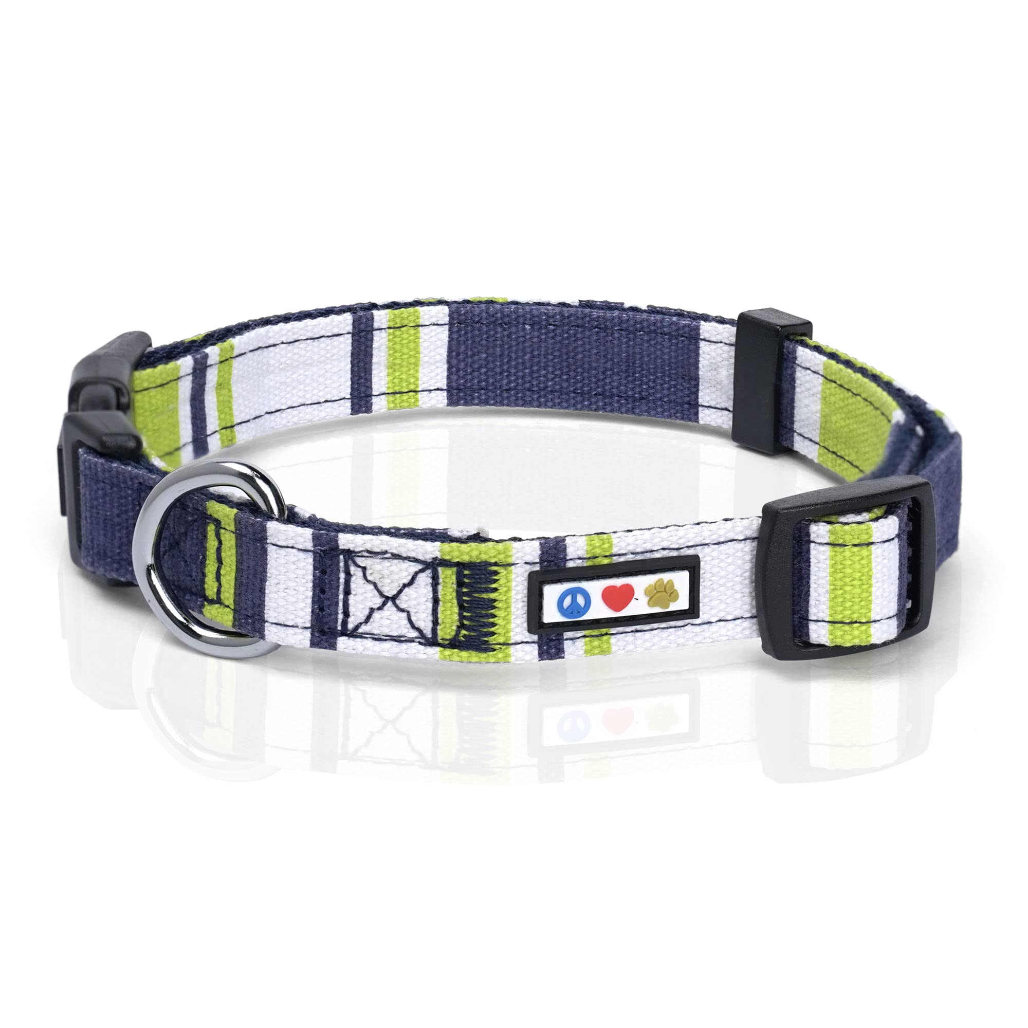 Pawtitas Collar de Perro Multicolor Collar de Cachorro Collar de Mascota Collar de Entrenamiento Extra pequeño Collar de Perro Verde/Blanco/Azul Collar de Perro