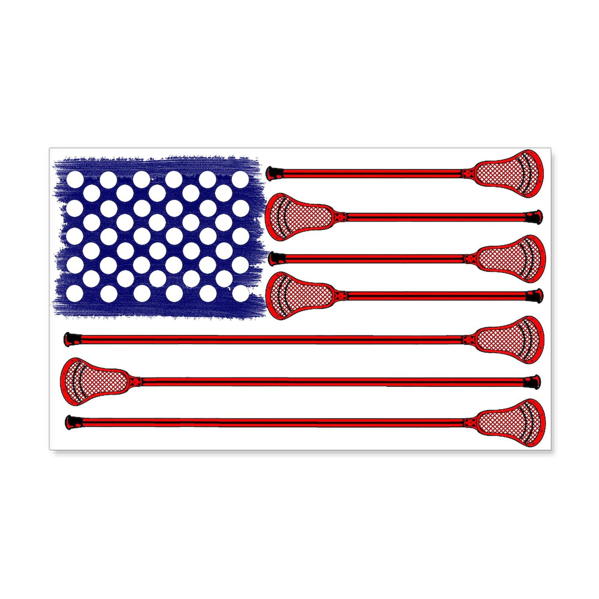 CafePress Lacrosse Americasgame 20X12 Wall Peel 20x12 Wall Decal, Vinyl Wall Peel, Reusable Wall Cling