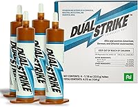 Vista 1 de Nisus Gel de cebo para cucarachas Dual Strike, mata las cucarachas rápidamente con ácido bórico y fipronil, uso de control de plagas en interiores