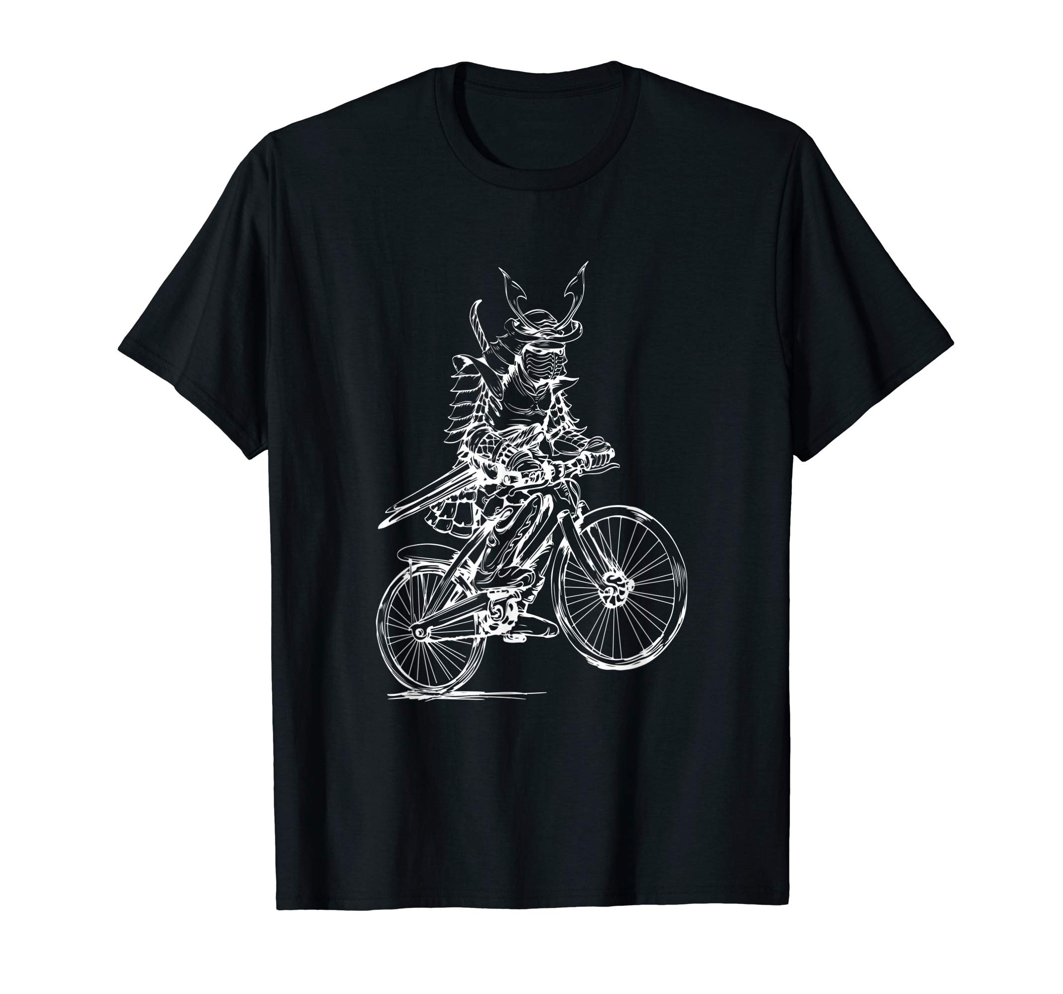 SEEMBOSamurai Cycling Bicycle Cool Cyclist Funny Biker Riding Bike T-Shirt
