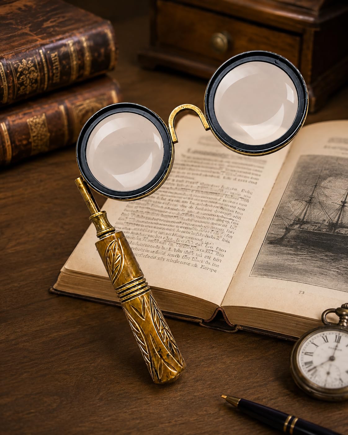 真鍮製？のアンティークな珍品　拡大鏡とフリーカップ2点セット➕️オマケ付き Amazon.co.jp: 手持ち拡大鏡眼鏡型ローグネット ソリッドアンティーク