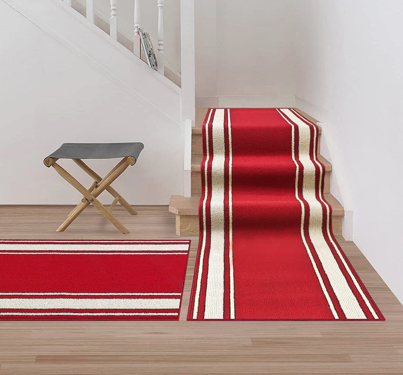 Passatoia Zerbino Antiscivolo 67x400 Cm, In Polipropilene, Made In Italy, Per Interni Ed Esterni, Colore Bordeaux, Spessore 6mm