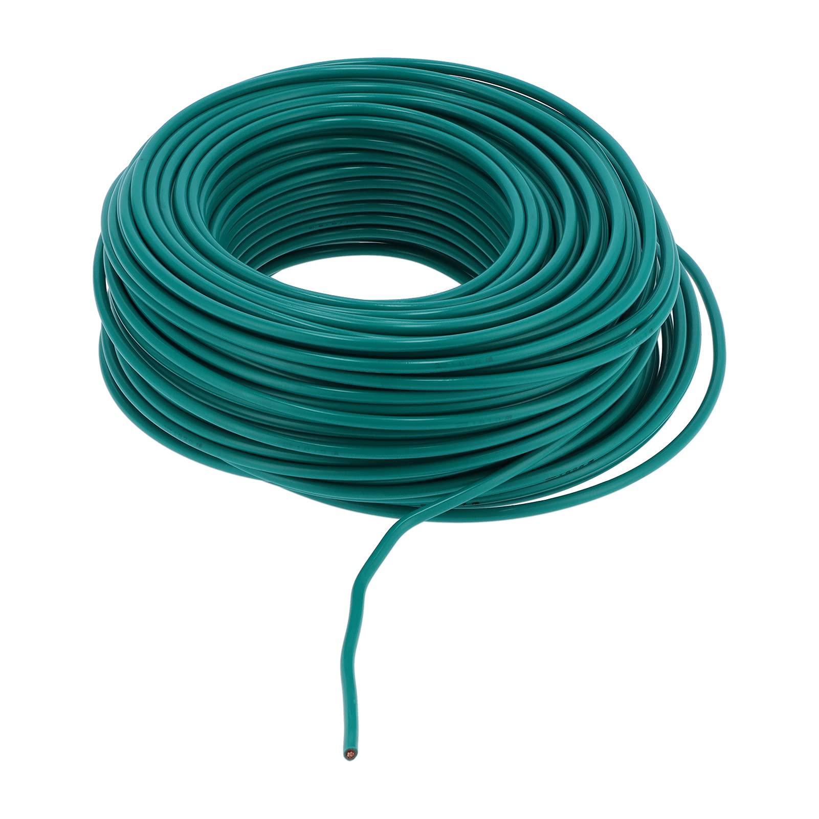 Cable Eléctrico, Cable Eléctrico de 100 M, Funda de PVC Verde Flexible, Área de Sección Transversal de Núcleo de Cobre único 10 Milímetros Cúbicos, Cable, Cables Eléctricos
