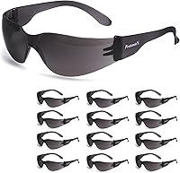 Vista 22 de ProtectX Gafas de seguridad para hombres y mujeres, lentes de sol de seguridad con lentes antivaho resistentes a los arañazos, agarres Olympus Blue