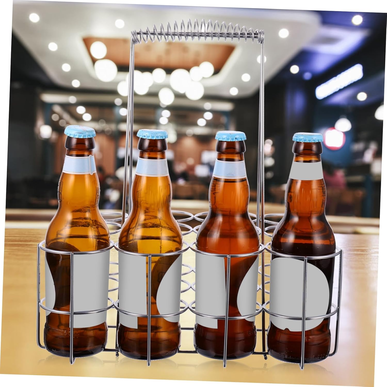 Alipis Beer Rack Carrier for Bottles Portable Organizer Handle for Bbqs and Outdoor Gatherings Resistant Design