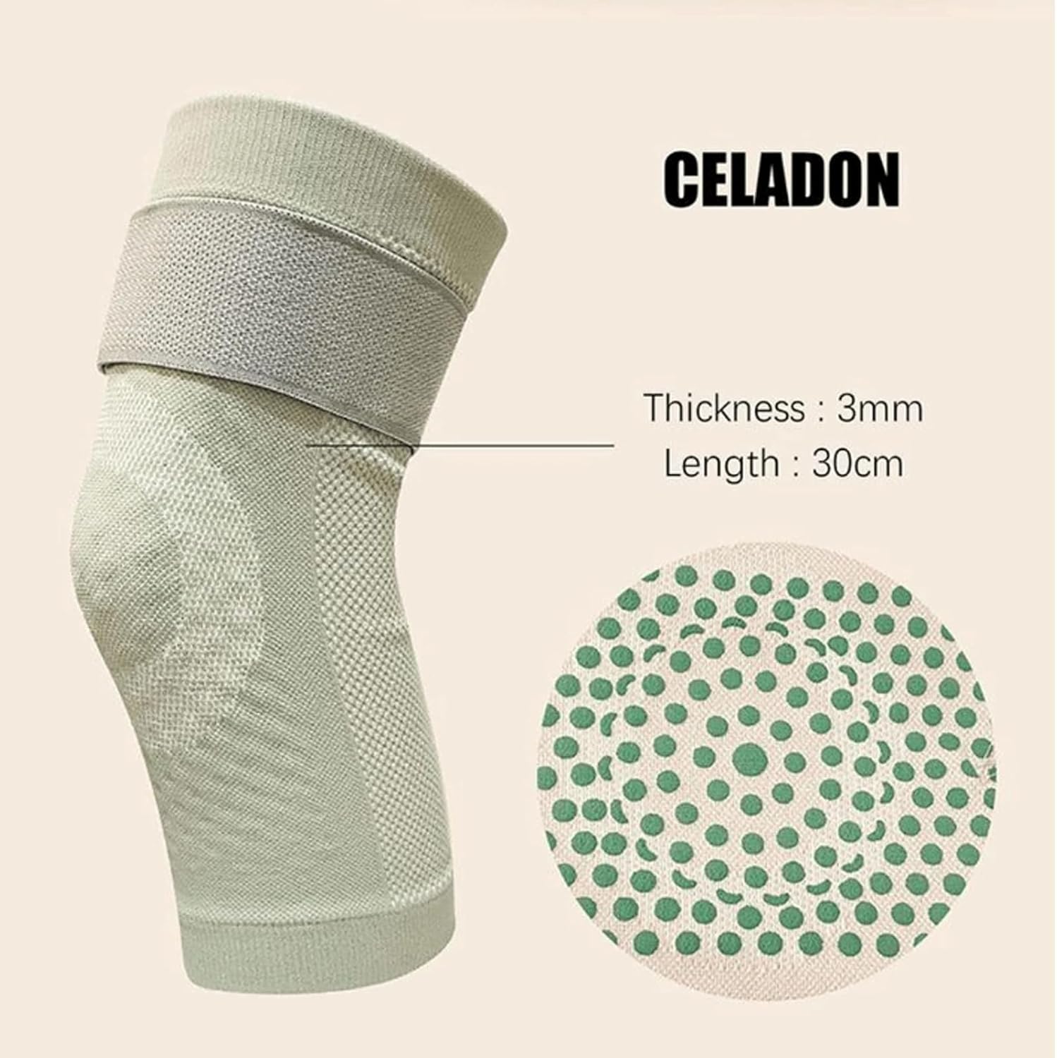 1 Pair Elastic Compression Support Brace Knee Sleeve for Improved Circulation, Recovery, Arthritis Joint Pain