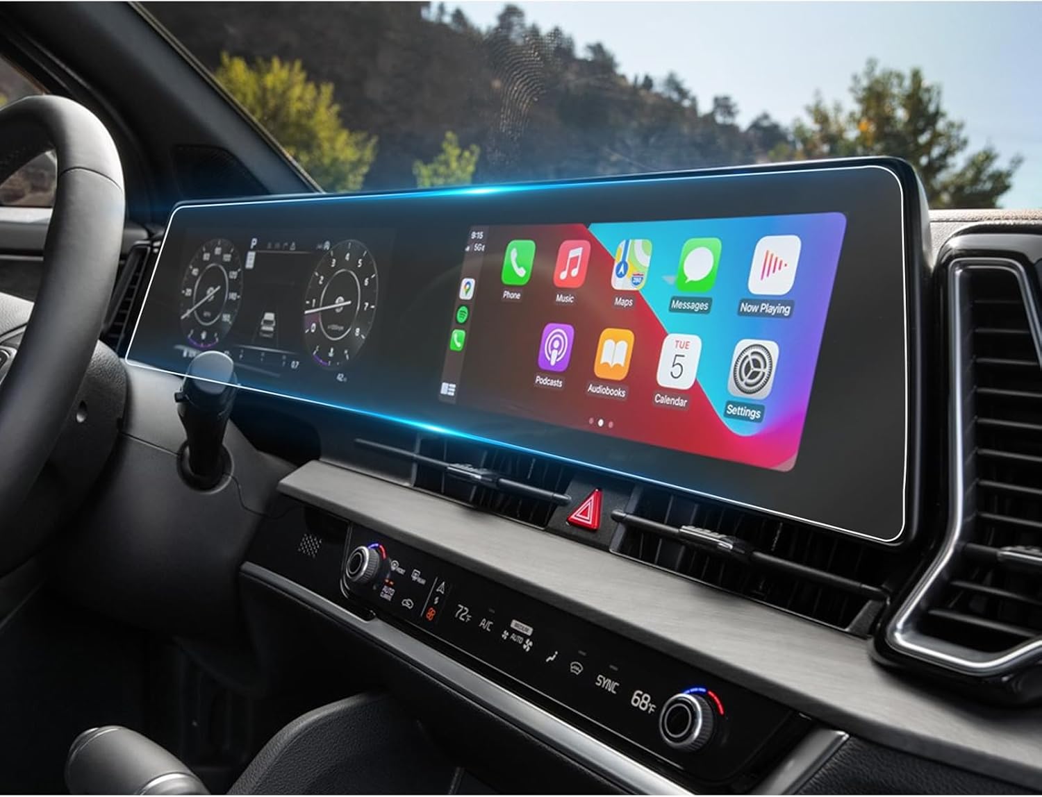 YEE PIN 2025 Kia Sportage Screen Protector for 2025 Kia Sportage Accessories for 2023 2024 2025 Kia Sportage Hybrid SX, SX-Prestige, X-Pro, X-Pro Prestige 12.3-In Dual Panoramic Straighter Display