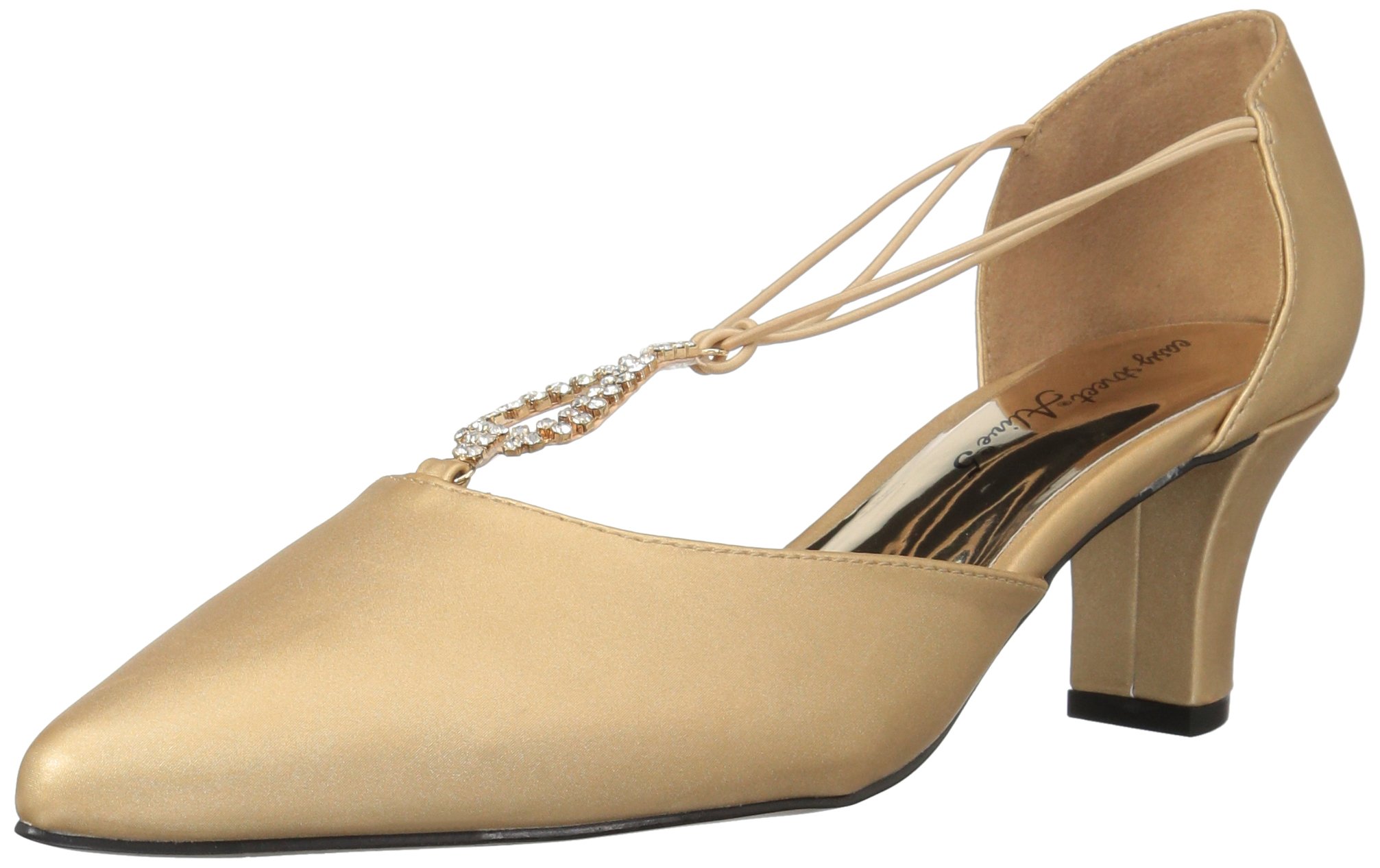 Easy Street Women's Moonlight Pump, Gold Satin, 6.5 UK