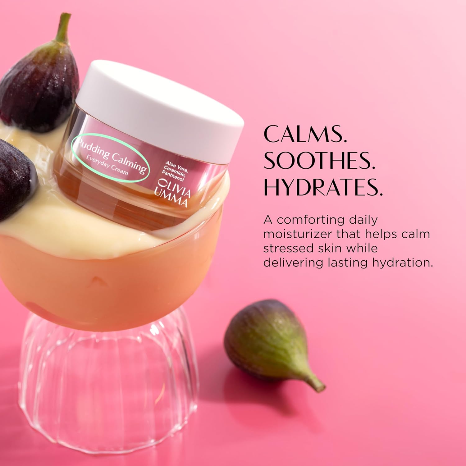 OLIVIAUMMA Pudding Calming Everyday Face Cream - Contains Ceramide, Centella Asiatica & Aloe Vera for Skin Repair - Barrier Support & Hydration Face Cream for Normal, Combination & Oily Skin - 50g V2 Pudding Calming Everyday Face Cream image 8 of 8 B0GM33TJWC