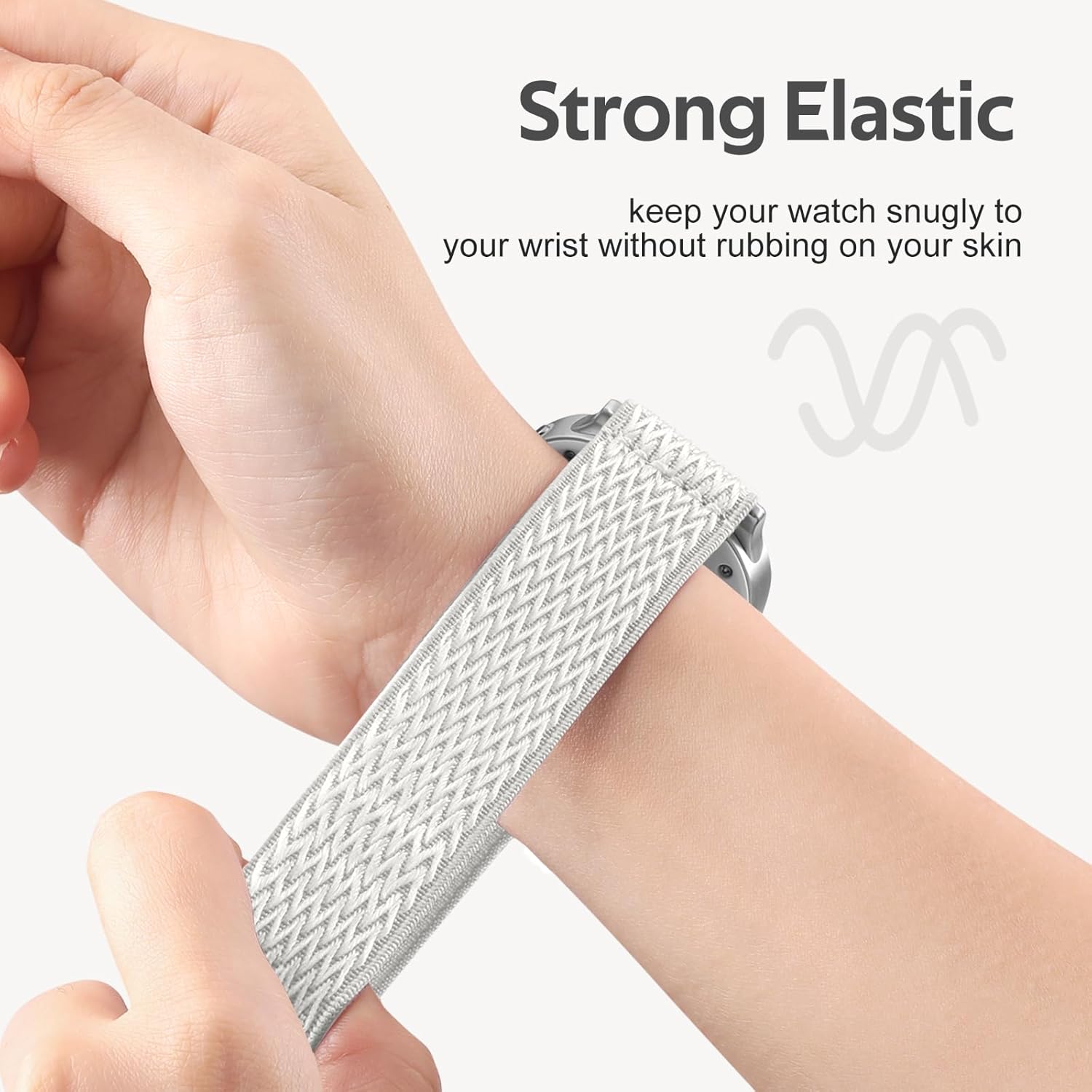 5 Pack Stretchy Watch Band Compatible With Samsung Galaxy Watch 8 Band 40mm 44mm, Samsung Galaxy Watch 8 Classic 46 mm, Elastic Nylon Solo Loop Sport Replacement Strap for Women Men - Image 3