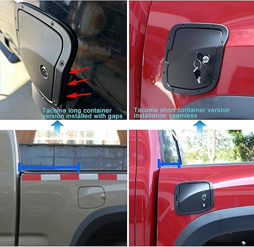 Miniatura 3 de HAPPYHORSE BSDVO9GH - Tapa de bloqueo antirrobo de repuesto para depósito de combustible automotriz ToyotTacoma 2016-2022, tapa de llenado de