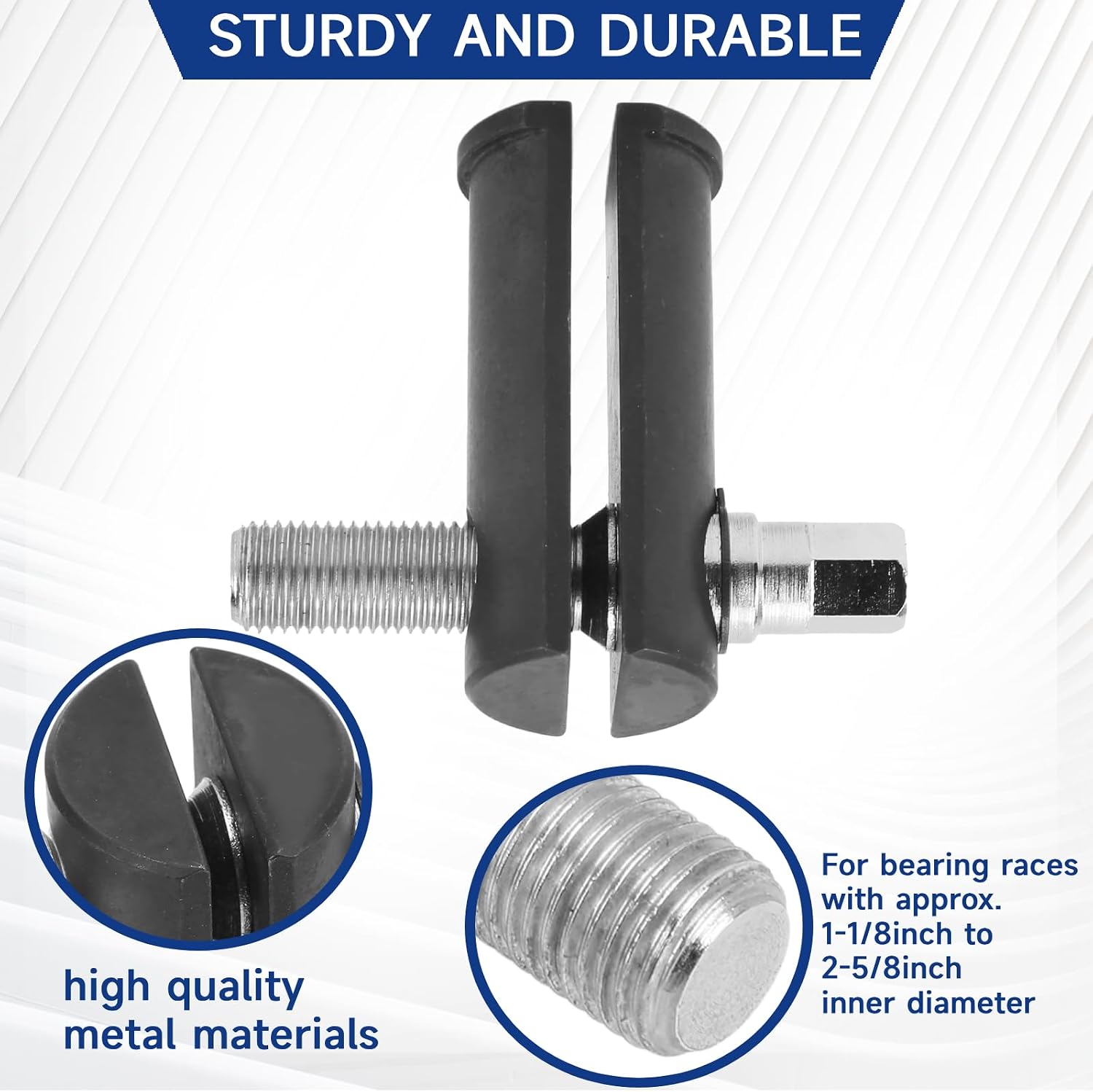Bearing Race Removal Tool, Steering Neck Bearing Race Remover Universal for 1‑1/8in to 2‑5/8in(2.86cm to 6.67cm) ID Races