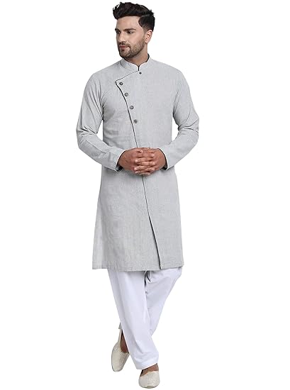 Men's Cotton Side Button Kurta Pajama Set