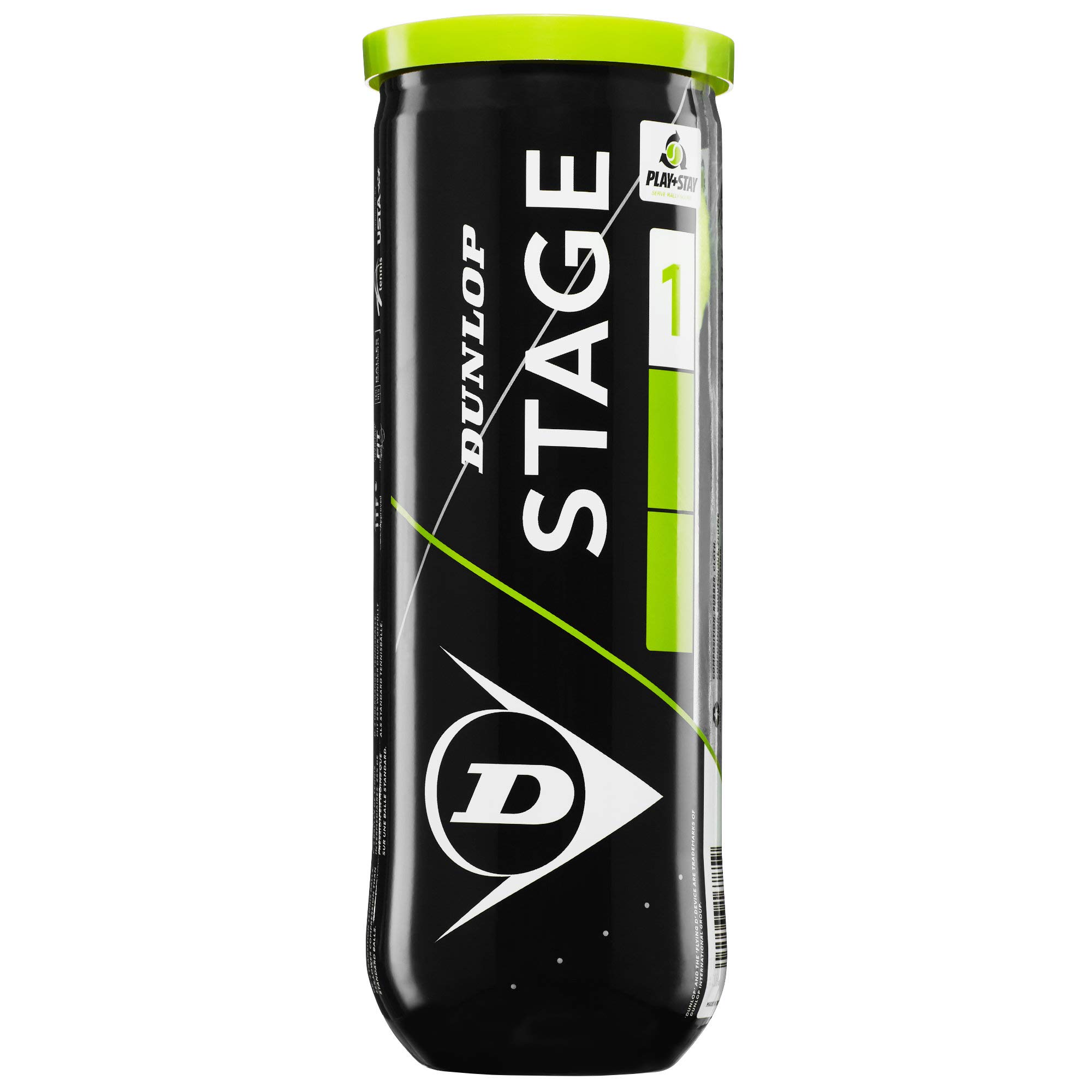 Amazon | ダンロップ(DUNLOP) テニスボール ステージ1 グリーン(黒) 3
