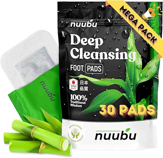 Nuubu Foot Patches 30 Pcs Natural Foot Pads