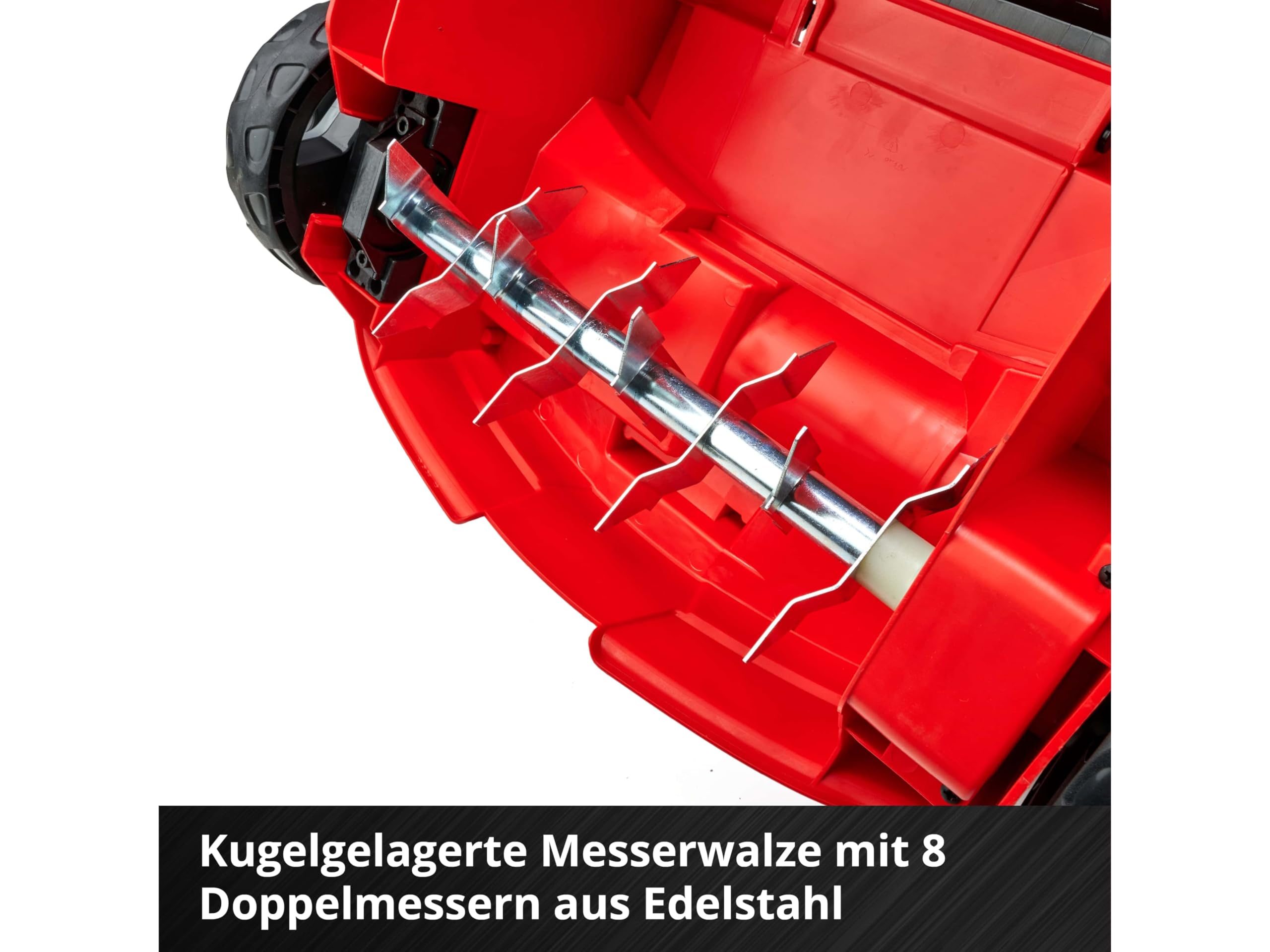 Einhell Wertykulator akumulatorowy GC-SC 36/31 Li-Solo Power X-Change (litowo-jonowy, 36 V, szerokość robocza 31 cm, rolka nożowa z łożyskiem kulkowym z 8 nożami, bez akumulatora i ładowarki)