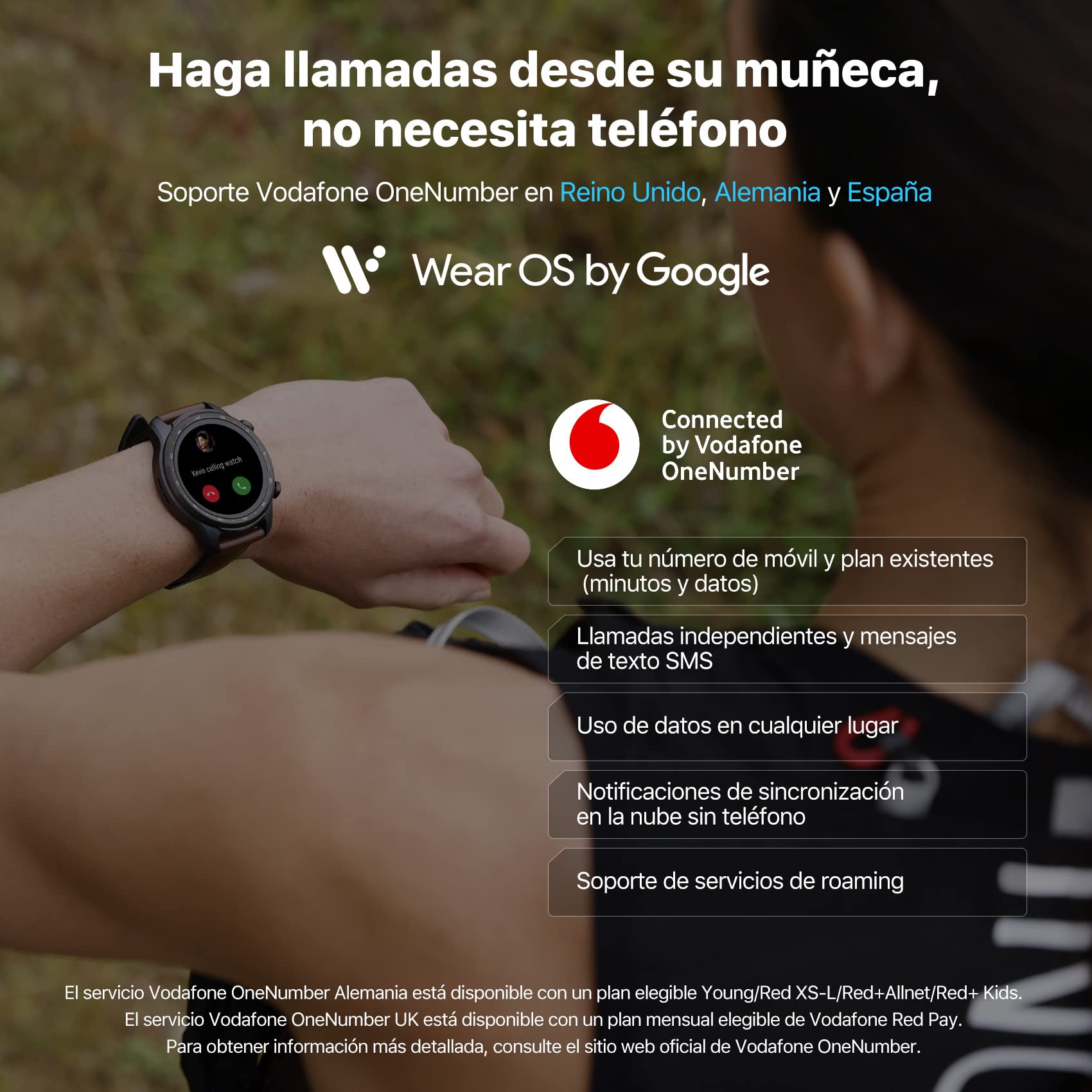 Ticwatch Reloj inteligente Pro 3 Ultra 4G WH11013 LTE con Vodafone OneNumber y Orange eSIM Qualcomm y Mobvoi Dual Wear OS, sistema procesador de detección de oxígeno en sangre, pantalla negra