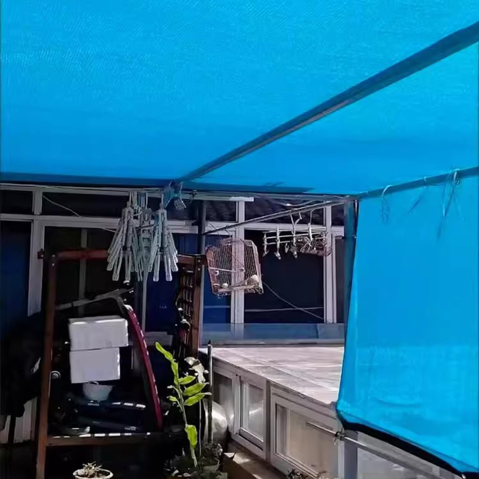 Tkanina e 8 x 15 m – siatka chroniąca przed promieniowaniem UV, tkanina na zewnątrz, idealna do szklarni, roślin, basenów i ogrodu - Sune Solut do wszystkich potrzeb na zewnątrz