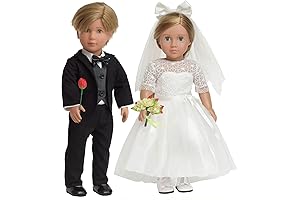 Doll Clothes Accessories First Communion Wedding Dress and Suit Set for American...
