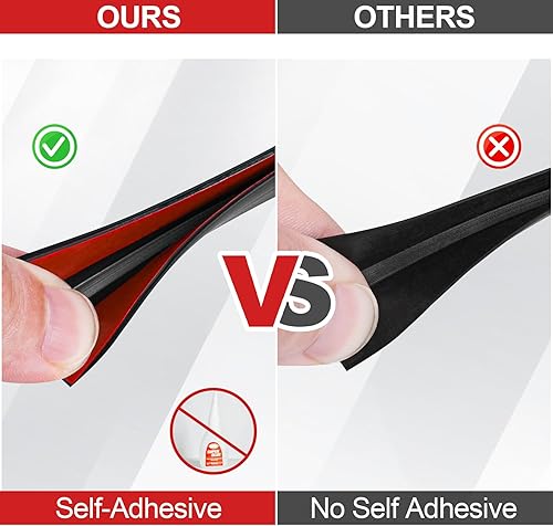 Miniatura 5 de ToLanbbt Canal en U de borde de goma, protector de borde de chapa autoadhesiva, tira de sellado EPDM para puertas de automóvil, placas de acero,