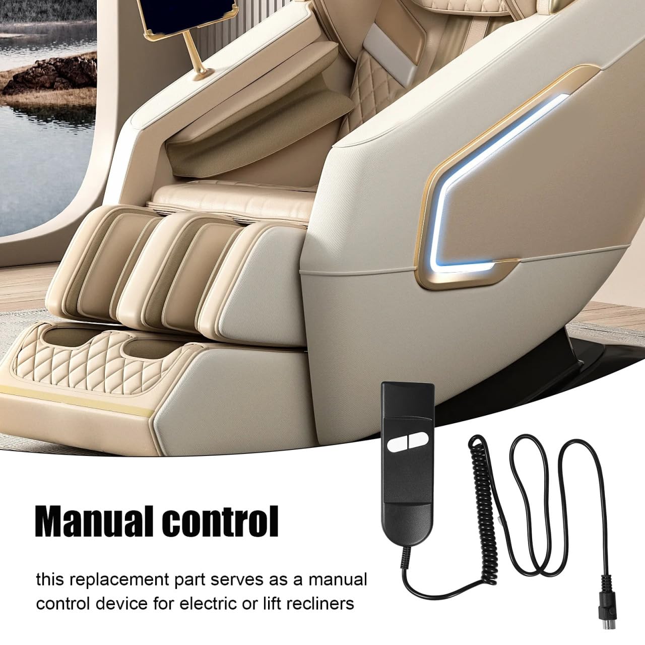 Mipcase Télécommande de Rechange pour Fauteuil relevable et Fauteuil de Relaxation avec 2 Boutons 5 Broches pour Commande électrique de canapé Compatible avec Aide relèvement électrique