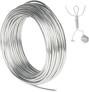 TennWell 9 Gauge 3mm Aluminum Craft Wire, 50ft Bendable Armature Wire for Sculpting, Jewelry Making, Bonsai Training & Crafts