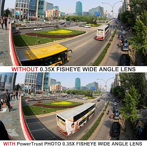 Miniatura 6 de Lente gran angular de ojo de pez de 2.283 in 0.35x para cámaras Canon DSLR EOS Rebel 70D 77D 80D 90D T8i T7 T7i T6i T6s T6 T5i T5 T4i T3i T100 SL1