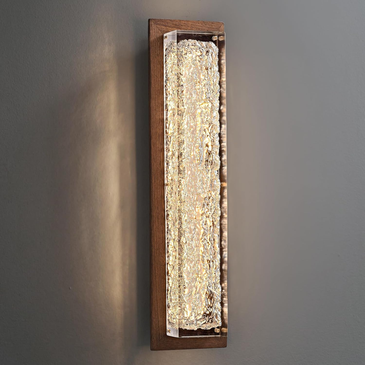 Modern LED Wall Sconces,Bathroom Sconces Wall Lighting with Clear Resin Lampshade,Modern Sconces Wall Light Bathroom Light Fixtures Vanity Light for Bedroom Bedside Hallway Living Room Bathroom