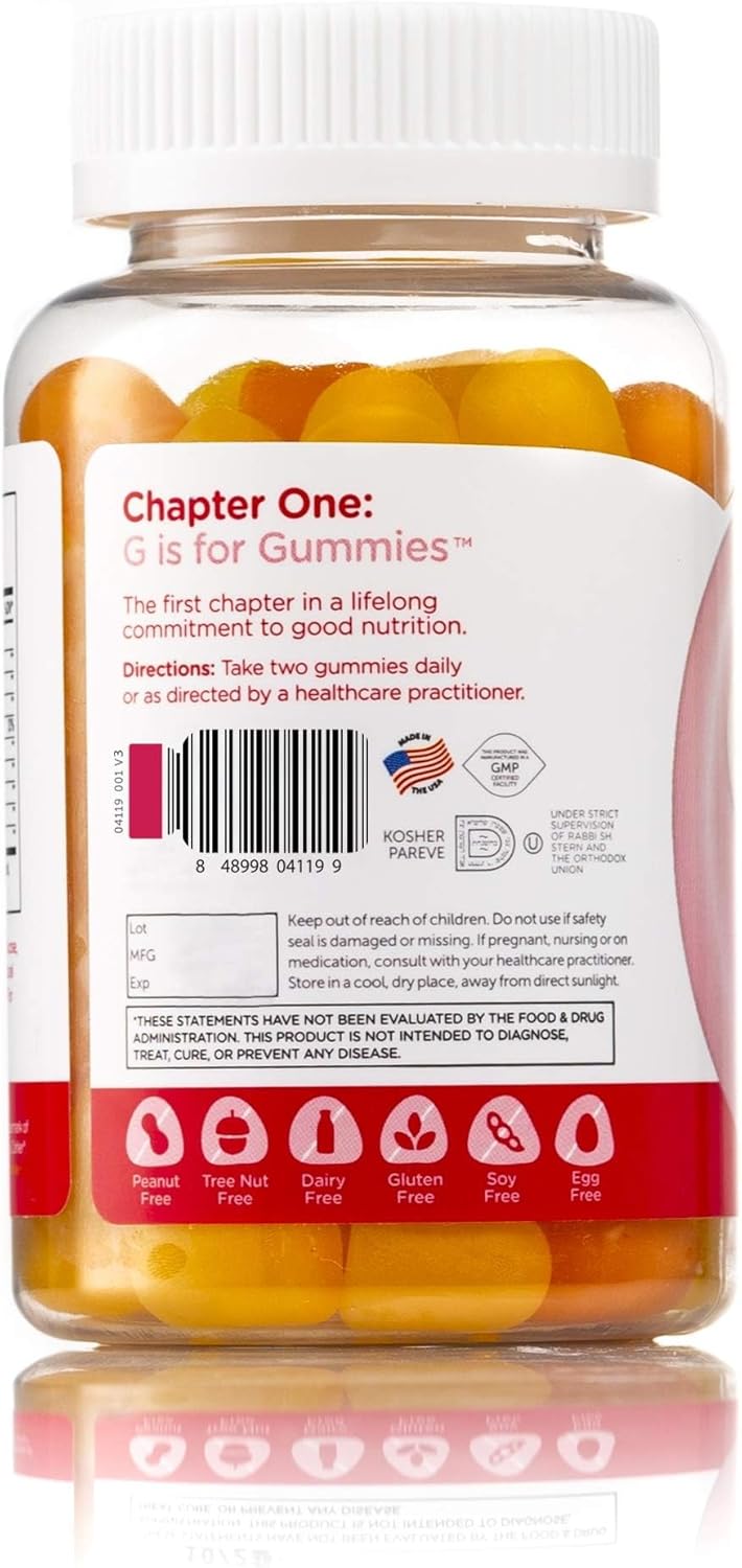 Chapter One Omega Gummies, Great Tasting for Kids, Certified Kosher (120 Flavored Gummies)