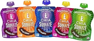 Mamma Chia Squeeze 5 variety (10 pack) Wild Raspberry,Green Magic,Blackberry bliss,Strawberry ,Mango coconut