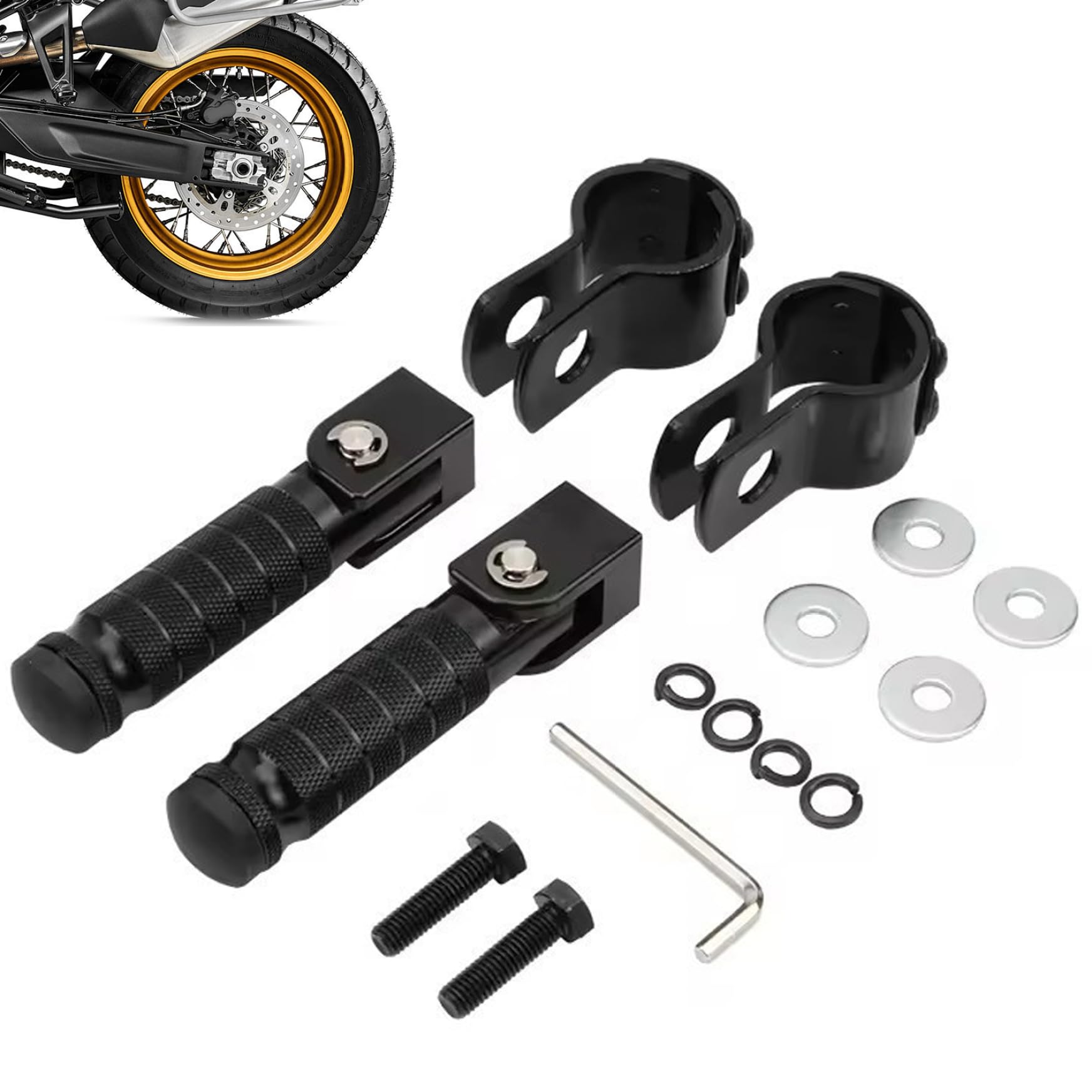 2 Stück Fußrasten aus Aluminiumlegierung für E Bikes, Klappräder, Fahrräder, Roller und Motorräder