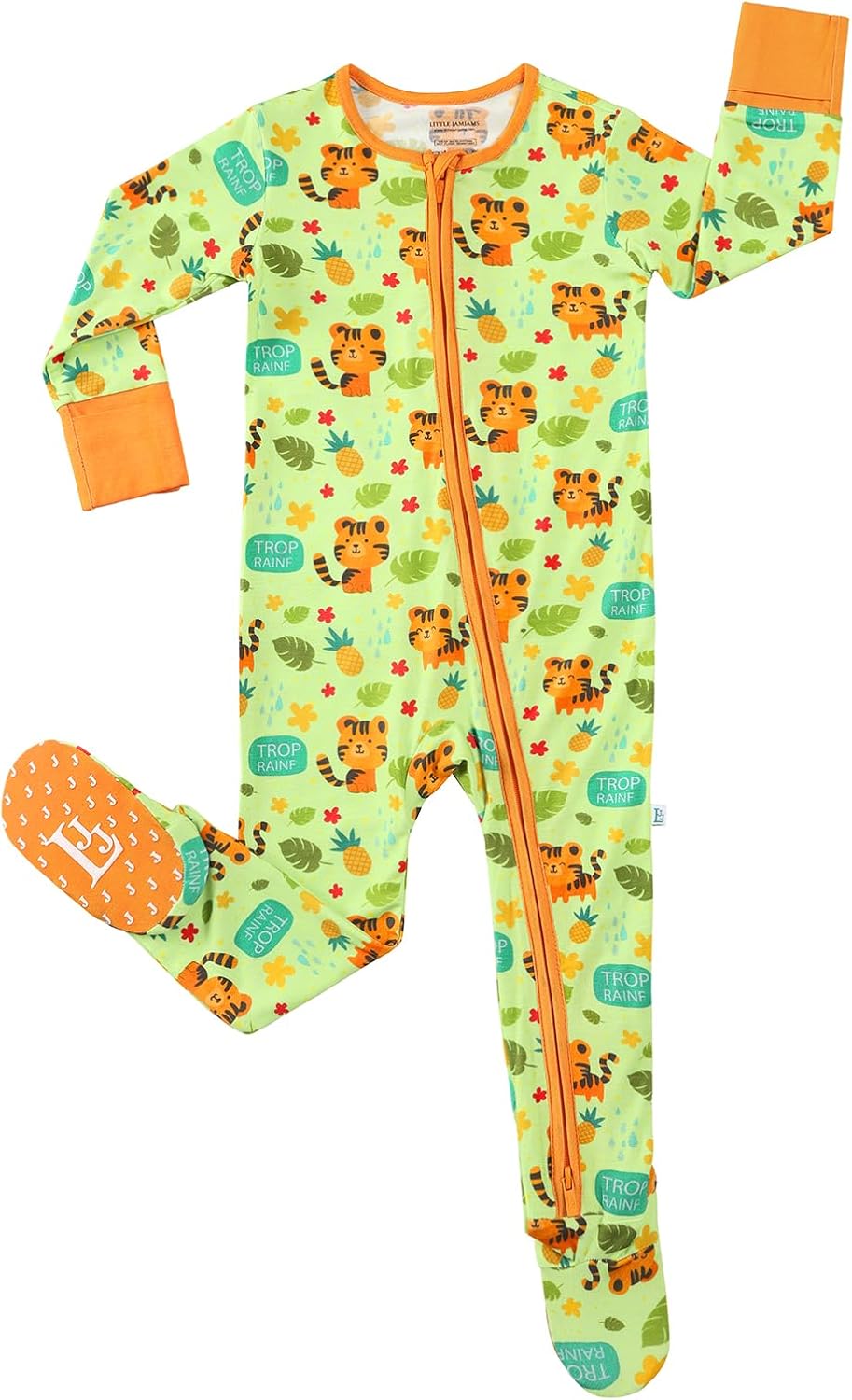 Baby Clothes for Girls and Boys Long Sleeve Mittens Cuff 2 Way Zipper Soft Footie Sleeper One-Piece Romper