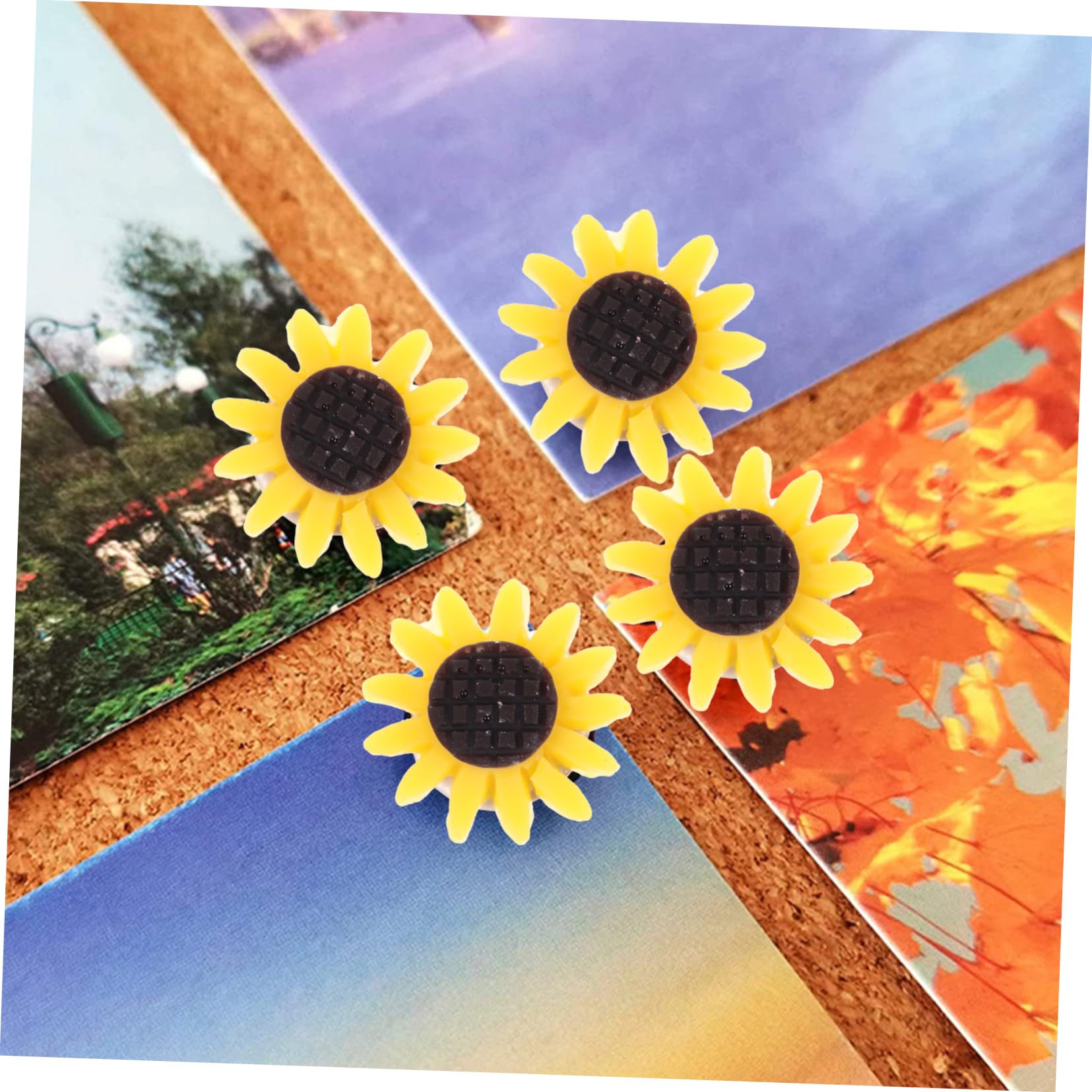 Zerodeko 5 Sätze Sonnenblumen-reißzwecke Reißzwecken Für Wandbehänge Heftet Und Drückt Planke Pastell Bulletin Dekorative Thumbtacks Cork Board Tacks Daumenstift Metall Gelb 40 Stück * 5