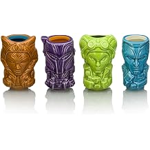 Geeki Tikis Star Wars Ahsoka Ceramic Mini Muglet 4-Pack | Party Cocktail Shot Glasses For Liquor and Beverages | Each Holds 3 Ounces
