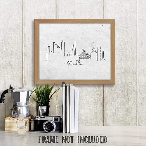 Vista 247 de París Skyline - Decoración de pared para sala de estar, arte de pared en blanco y negro, cuadros de pared de horizonte europeo para sala de estar