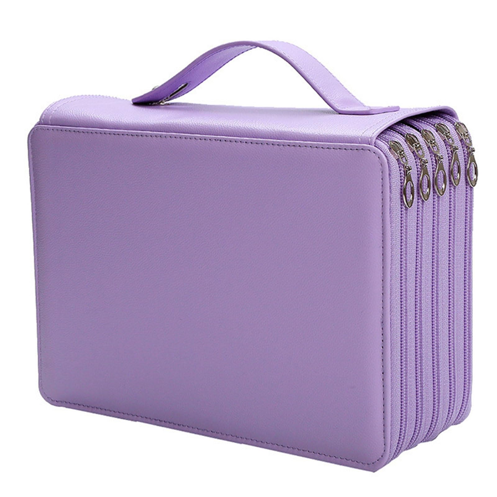 Estuche para lápices de alta capacidad con 252 ranuras con cierre de cremallera para estudiantes de artistas, bolsas de gran capacidad, a, as the pic show