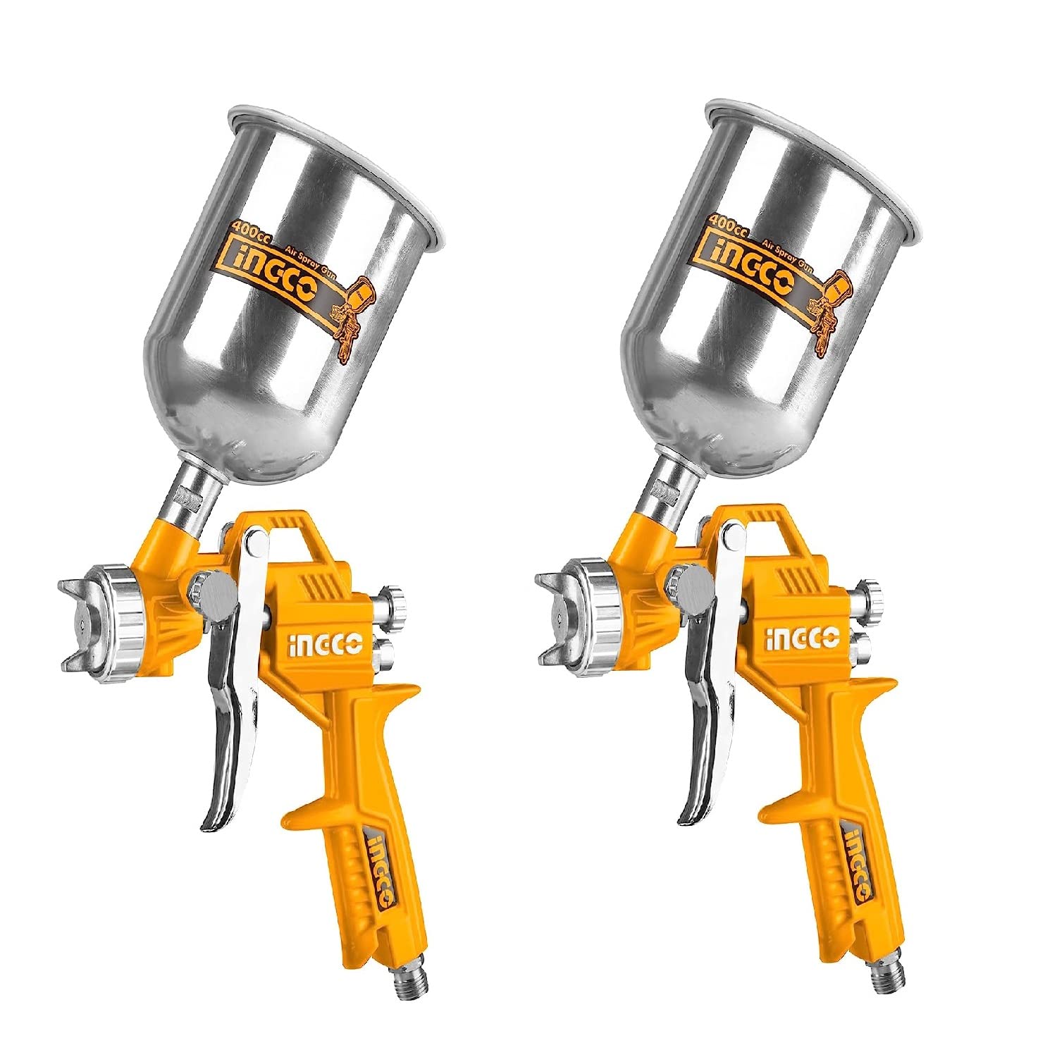 INGCO 2PCS Pack Air Spray Gun, 400ml Capacity Spray Gun | 1.5mm Nozzles Stainless Steel | 180 Ml/min | Suitable for Base Coat Spray Gun for Auto Paint (B0C1FZB7V5) Amazon Price History, Amazon Price Tracker
