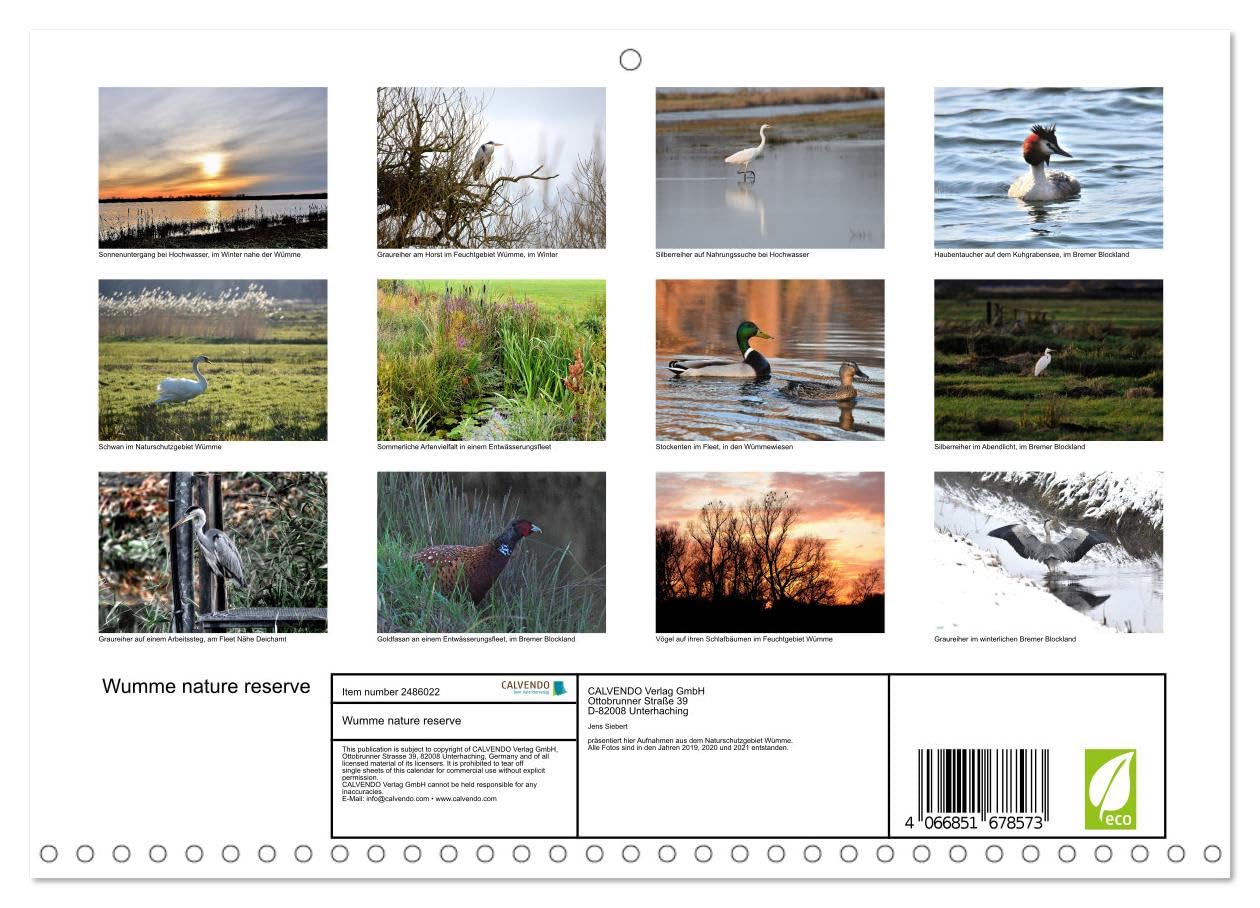 Calendar 2027 · Réserve naturelle de Wumme