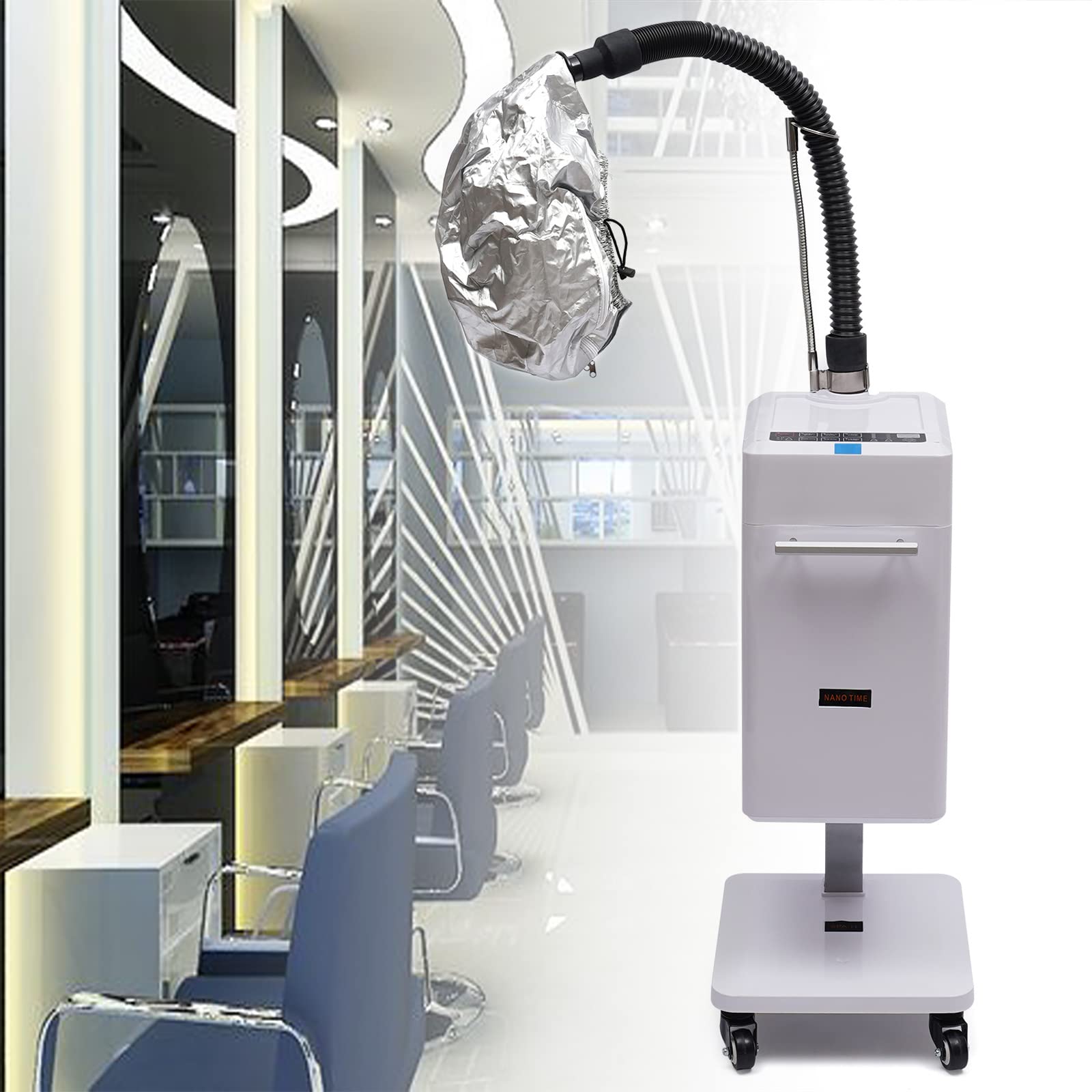 Professional Nano Hair Steamer Anion Hair Color Processor Beauty Salon Vertical Nano Hair Steamer Machine for Hair Care Hair Repair 110V 500W (US Stock)